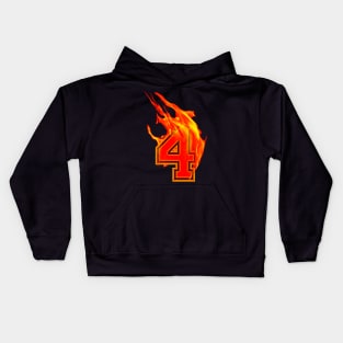 Burning Hot Sports Letter 4 Kids Hoodie